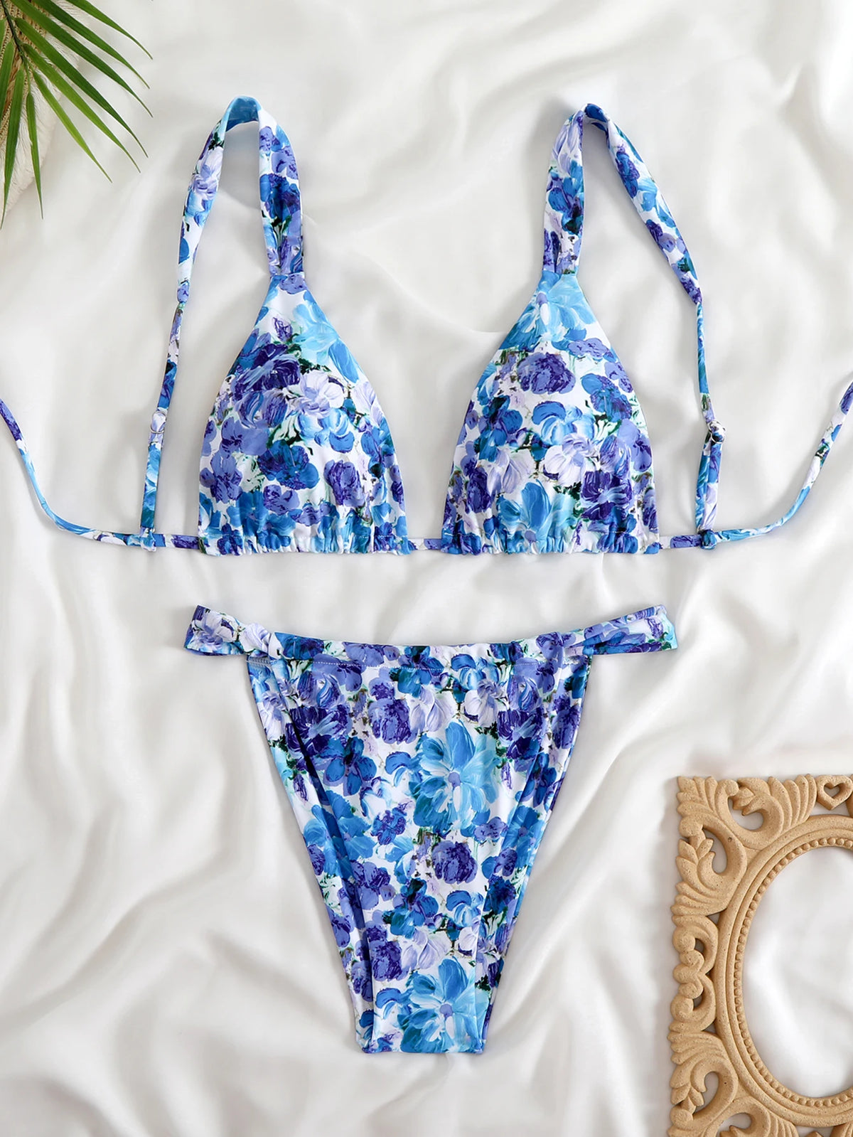 2025 Brazilian Thong Bikinis Strappy Swimsuit Women Sexy Printed Swimwear Female Bathers Swimming Bathing Swimming Swim Suit
