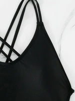 2025 Sexy Criss Cross Backless Female Swimwear One Piece Swimsuit Women Monokini High Leg Cut Bather Bathing Suit Swim Beachwear