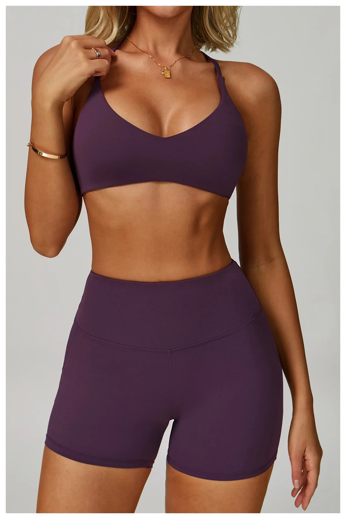 Gym Bras Cross Shoulder Straps Sports Underwear Anti-Sweat Fitness Top Women Yoga Bra Shockproof Crop Top Push Up Workout Tops