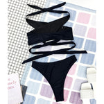 New 5 Colors White Cut Out Women Swimwear Bikini Female Swimsuit Two-Pieces Bikini Set Brazilian Bather Bathing Suit Swim V3366B