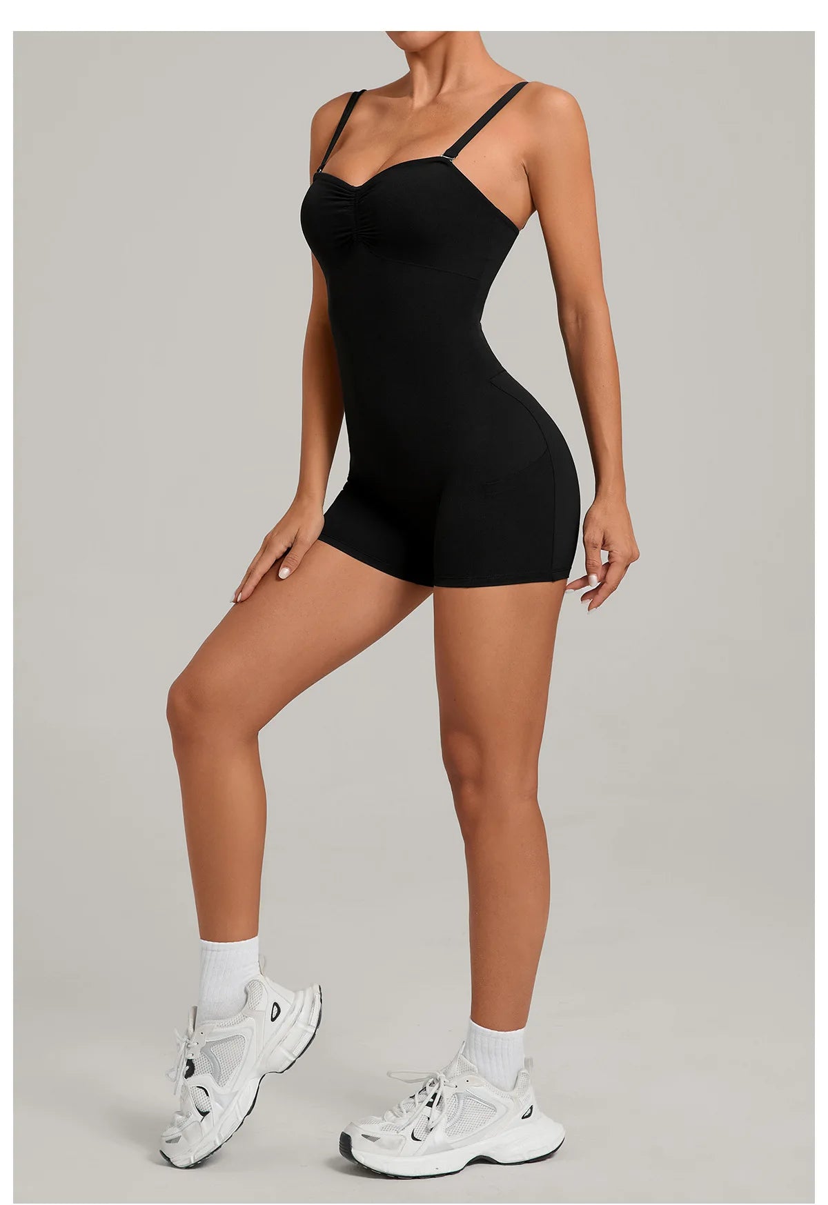 Outdoor Backless Yoga One Piece Suit Women Multiple Wearing Methods Sleeveless Slim Fit Pocket Stretch Sports Fitness Jumpsuit