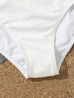 Girls 3pack White High Waist Bikini Sets with Skirts Kids Swimsuit 7-12 Years Children's Swimwear 2026 Cute Bathing Suit Teens