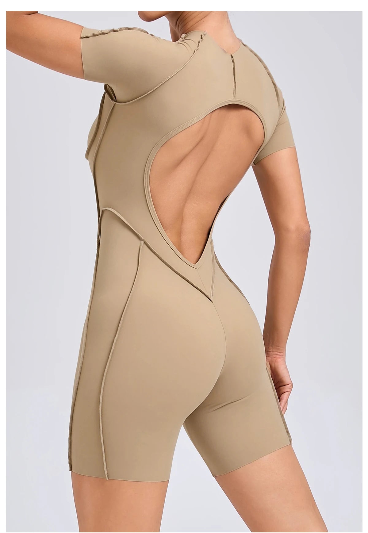 Short Jumpsuit Gym Clothes For Women Sportswear Fitness Overalls Backless Scrunch Booty Yoga Suit Sports Set Outfit