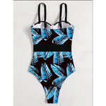 Print Push Up Swimsuit One Piece Swimwear Women High Waisted Swimming Suit Brazilian Monokini Bodysuit Beach Wear Bathing Suit