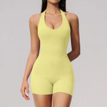 Yoga Jumpsuit Women's Short Tracksuit Yoga Set One-Piece Sportswear Women's Gym Rompers Workout Clothes Fitness Stretch Bodysuit