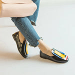 Women Oxfords Mules The Heel Is 1.5CM Low 2025 Summer Slip-on Casual Mixed Color Ladies Shoes Plus Size 41 42 43