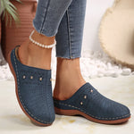 Lightweight Wedge Heel Mules Slippers Women Summer Hollow Out Slides Shoes Woman Plus Size Thick Sole Outdoor Sandals Female