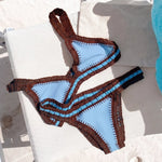 Crochet Bikini 2025 Bandeau Biquini Women Sexy Swimsuit Female Push Up Swimwear Solid Patchwork Bathing Suit Handhook Beachwear