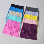Women's High-Waisted Yoga Sports Shorts Summer Stretch Hip-Lifting Abdominal-Tightening Fitness Three-Part Shorts