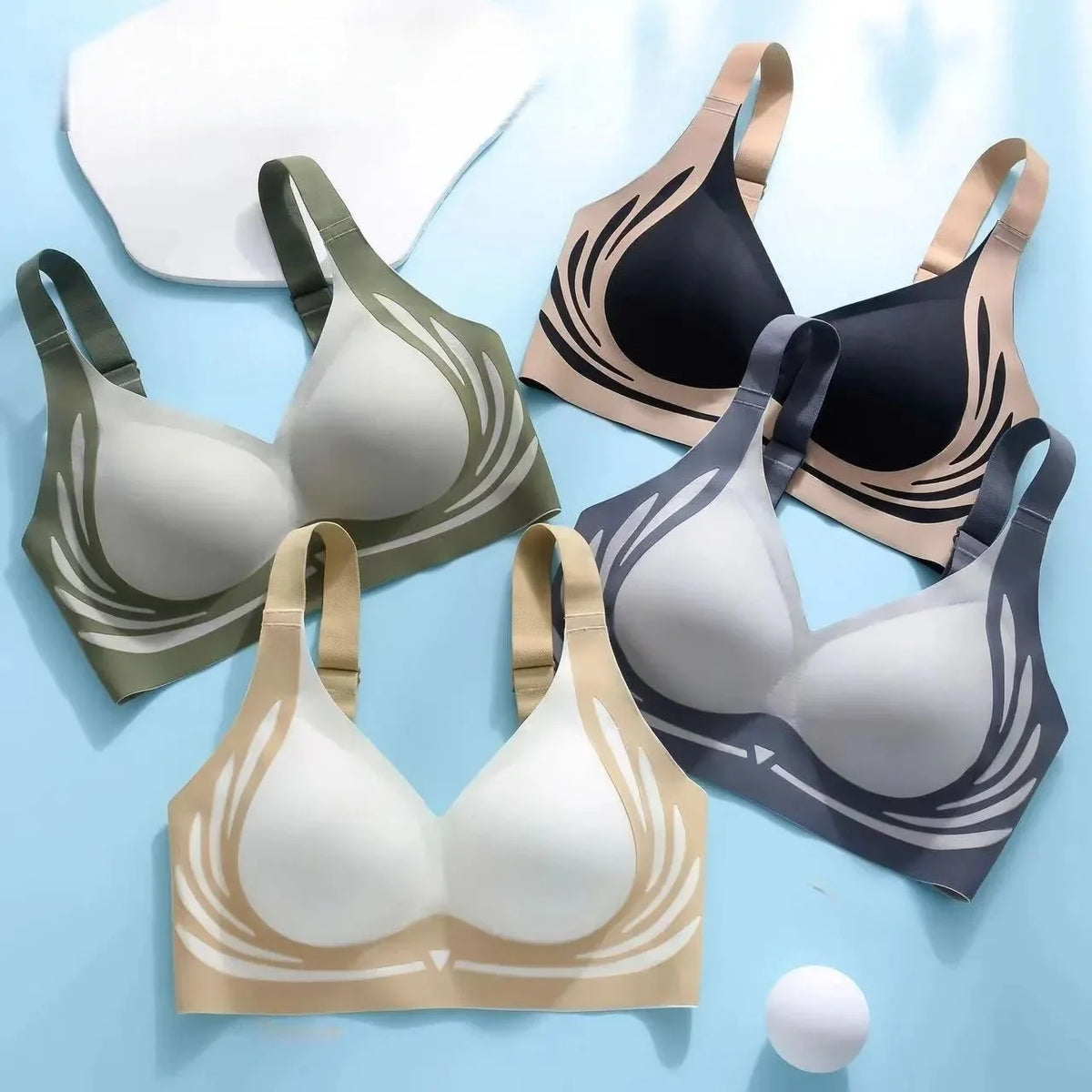 Push-Up Seamless Bras For Women Anti-sagging Non-wired Bra Anti-Spill Side Support Sexy Lingerie Adjust Straps Underwear M-4XL