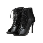 NASBAVI Fashion Summer Jazz Dance Shoes Peep Toe Ankle Boots for Women Sexy High Heels Lace-up Sandals Female Large Size 45
