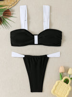 Strappy Bikinis 2026 Women Padded Thong Swimwear Female Sexy Swimsuit Solid Bathers Bathing Swimming Swim Suit Beachwear