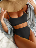 Sexy Solid Yellow Bikini 2026 Mujer High Cut Pleate Women's Swimsuit Separate Beach Bathing Suit High Waist Swimwear Biquini New