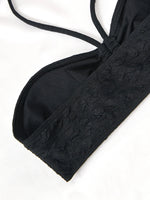 2025 Halter Bandeau Bikini Solid Swimwear Female Sexy Swimsuit Women Bathers Bathing Swimming Swim Suit Beachwear