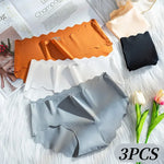 3Pcs/Set Seamless Ice Silk Panties Women Low Waist Briefs Female Underpants Invisible Underwear Sexy Lingerie M-XL Intimates