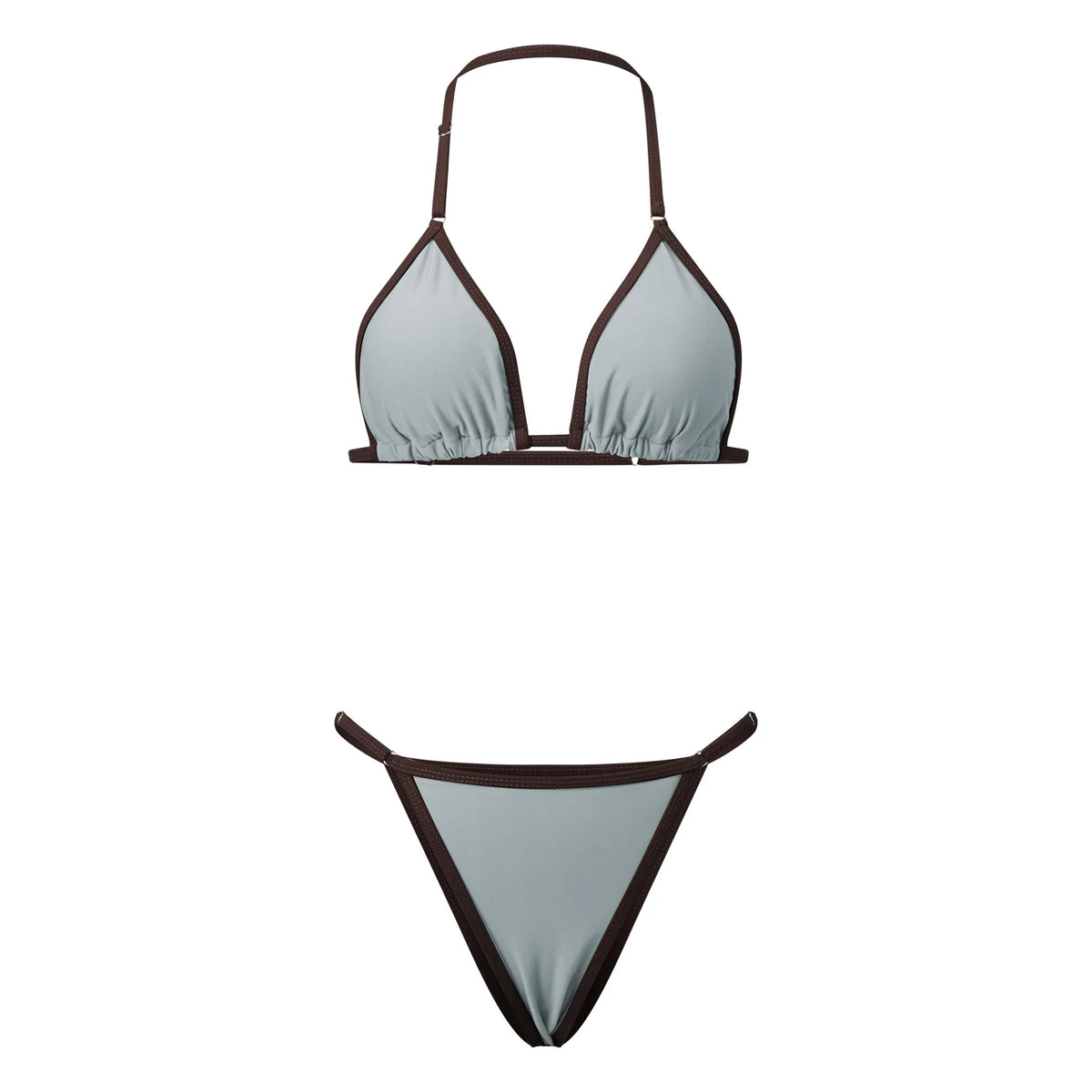 2026 New Women 2 Piece Bikini Set Halter Bra Tops and Thongs Swimsuits Casual Sexy Bathing Suits for Beach Pool