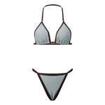 2026 New Women 2 Piece Bikini Set Halter Bra Tops and Thongs Swimsuits Casual Sexy Bathing Suits for Beach Pool