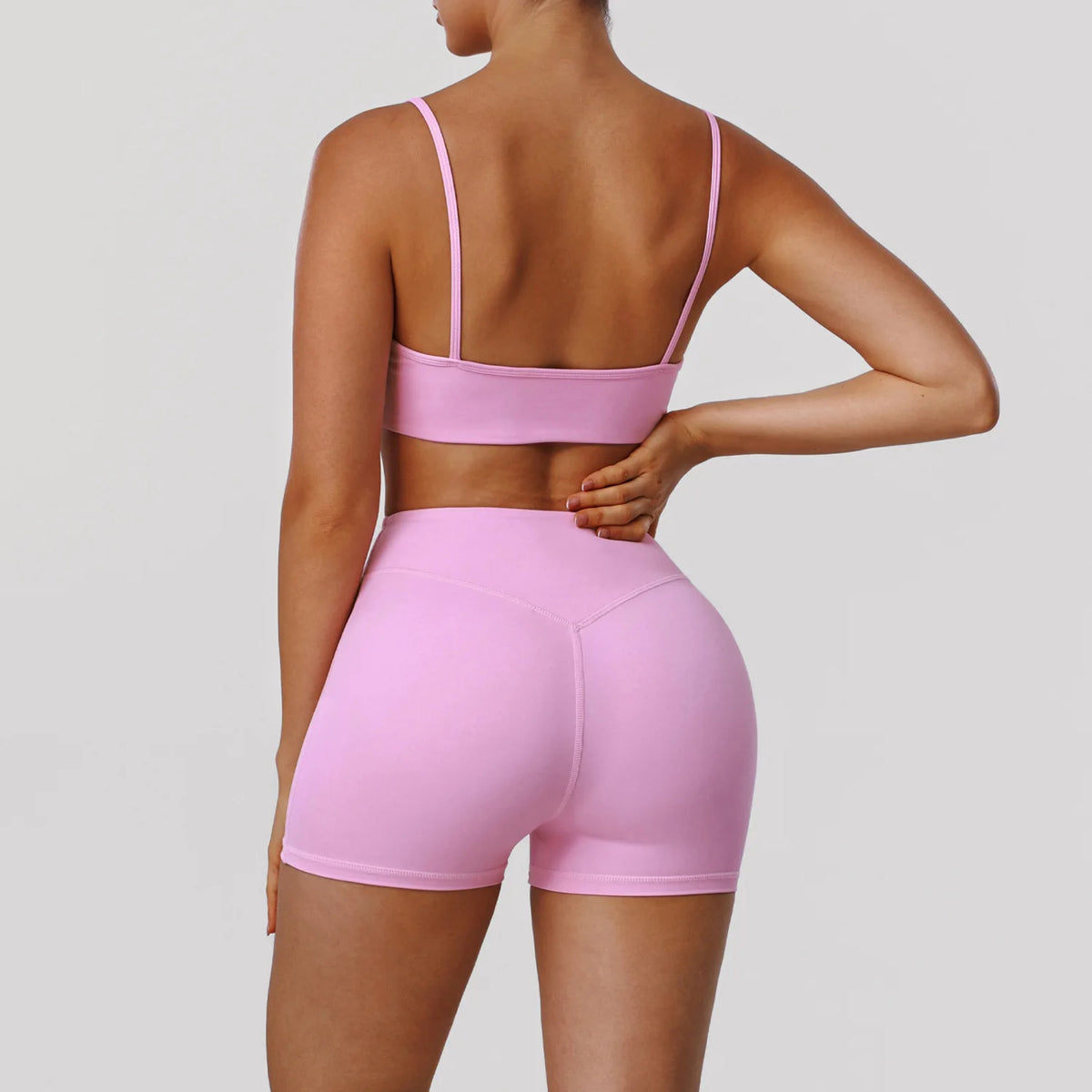2 Pieces Sportswear Women Yoga Shorts Set Short Sleeve Sports T Shirts High Waist Hip Lifting Running Leggings Fitness Outfits