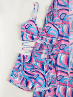 Sexy Print Bikini 2026 Women High Waist Swimsuit Cover Up Swimwear Female Lady Bathing Suit Swimming Summer Beachwear