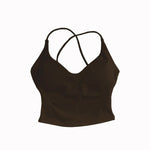 NCLAGEN Dynamic Strappy Top Gym Clothes High Support Push-up Fitness Tank Top Back Cross Workout Pilates Yoga Running sports Bra