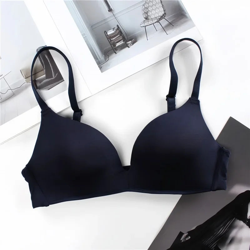 2Pcs/Set Padded Bras For Women Push Up Bra Underwear Non-wire Brassiere Sexy Lingerie Solid Color 3/4 Cup Comfort Intimates