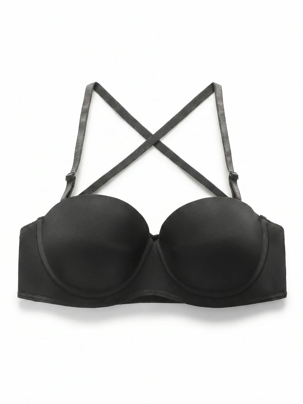 blcak Sexy Criss Cross Backless Push Up Bralette Seamless Underwireless Lingerie Adjustable Multi-strap Women's Bra B2693