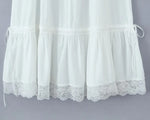 Summer Womens White Dresses Spaghetti Strap New in Long Dress 2025 Beach Casual Midi Party Vestidos Single Breasted Lace Dress