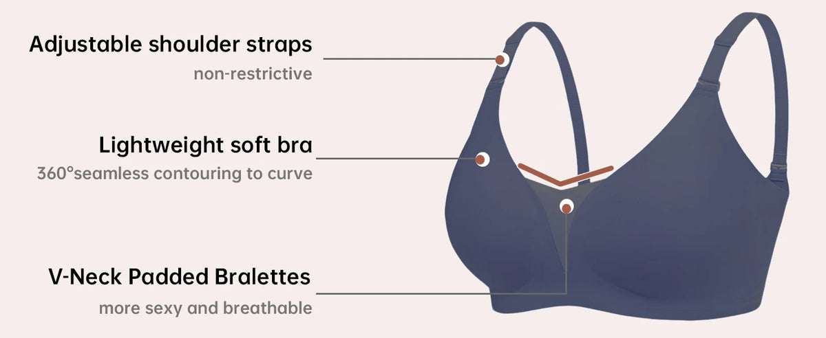 6pcs Women’s Bra Panties Everyday Wireless Push Up Lingerie Soft Briefs Seamless Bralettes, Breathable Padded Comfort Underpants