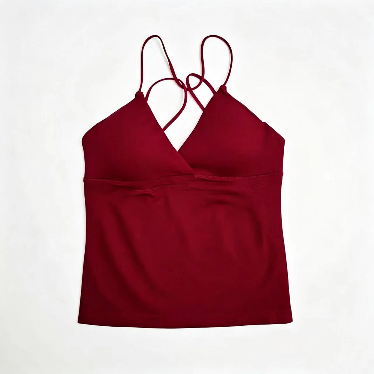 NCLAGEN Gym Yoga Tops Women Vision Twist Front Longline Top Quick Dry Thin Strap Workout Vest Push-up Pilates Fitness Tank