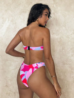 ZTVitality Sexy Print Bikini Set 2025 New Arrival Padded Bra Strapless Swimsuit Women Swimwear Summer Beachwear Biquini