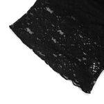 FDYOUI Woman Clothes Summer Bandage Lace Corset T-shirt 2026 Sexy Off Shoulder See-through Crop Tops Evening Party Top Black