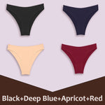 4Pcs Women's Cotton Briefs Seamless Women Sexy Panties Intimates Solid Color Breathable Underwear Female Low Waist Soft Lingerie