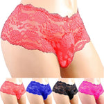Men's Underwear Sexy Lingerie Sexy Panties Plus Siz Lace Sissy Male Breathable Jockstrap Briefs G-String Thongs Porno Underpants