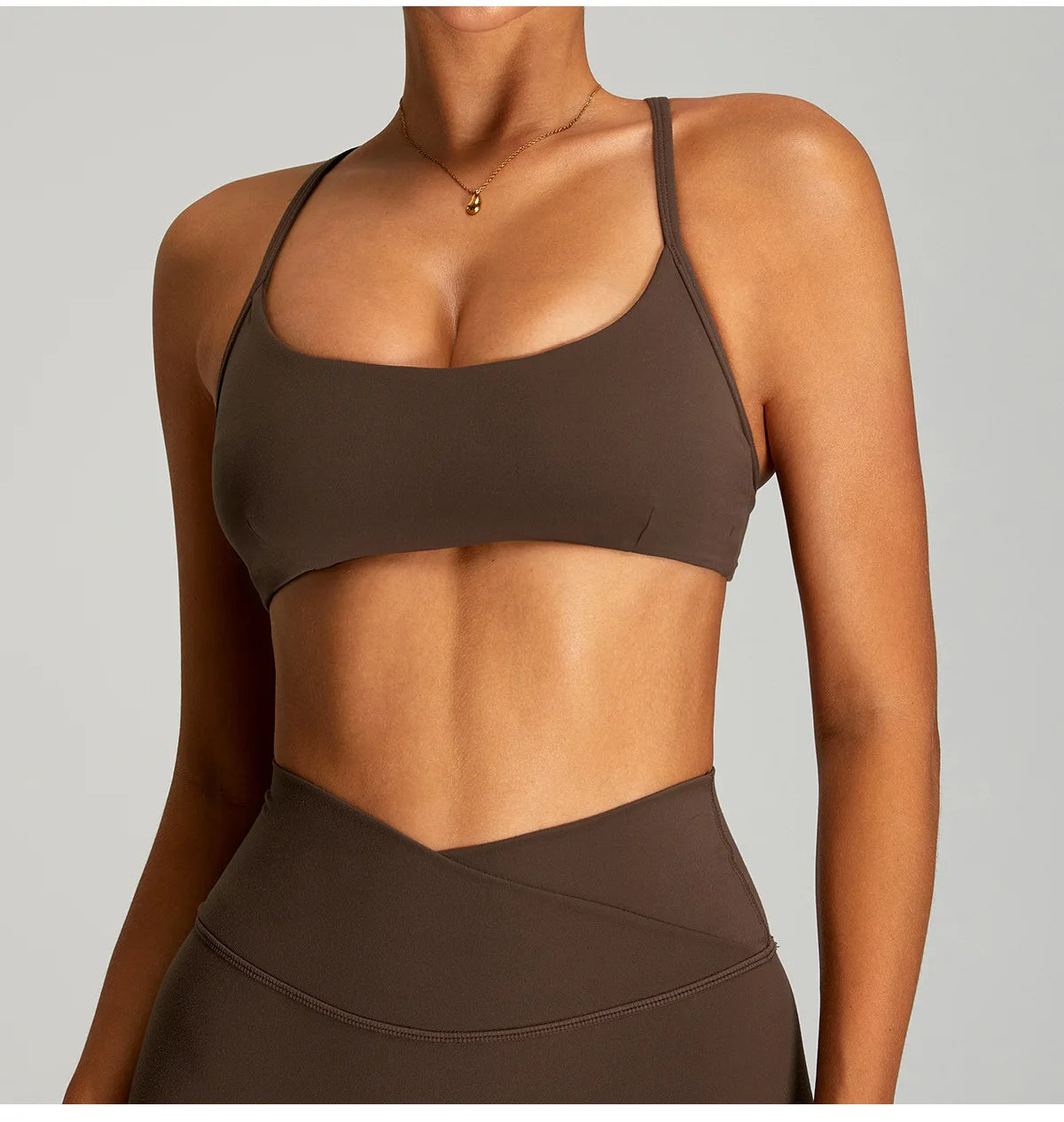 Women Cross Straps Sports Bra Gym Yoga Crop Workout Top Vest High Support Fitness Bralette Push Up Underwear Soft Breathable