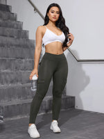 Women's Yoga Pants Buttocks Pocket Tight Pants FemaleSports Fitness Cargo Pants Hip Lifting Breathable Travel Streetwear