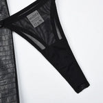 Toucheart Erotic Lingerie New High-quality Leather and Fabric Spliced mesh Sexy Strap Cross Halter Neck Sexy Hot Underwear Set