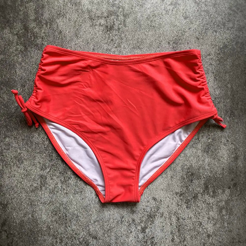 Bathing Suit Board Shorts Women Swim Shorts V Cut Drawstring Bikini Swimsuit Bottom Adjustable Ruched Side Boyshorts