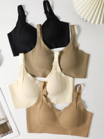 2Pcs/Set Plus Size Padded Bras For Women Push-Up Bra Wide Straps Seamless Underwear Non-wire Bra Female Comfy Intimates M-4XL