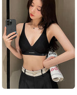MOYISU Lingerie Women's Summer Traceless Small Bra Pull Together No Underwire Jelly Bar Soft Support Tuck Back Bra Cover ABC Cup