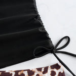 2026 Strappy Tankini Set 2 Pieces Swimwear Female Leopard Drawstring Swimsuit Women Bathers Bathing Swimming Swim Suit Beachwear