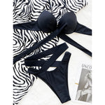 Sexy Wrap Around High Waist Bikini Female Swimsuit Women Swimwear Two-pieces Bikini Set Bandage Bather Bathing Suit Swim V3115