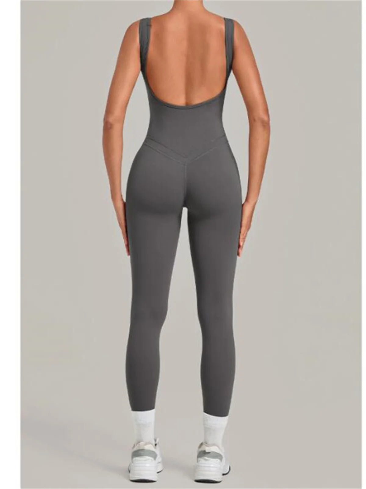 Summer Tight Yoga Jumpsuit Women Hollow Out Exposed Back Fitness Clothing Outwear Gym Running Workout Sports One Piece Suits