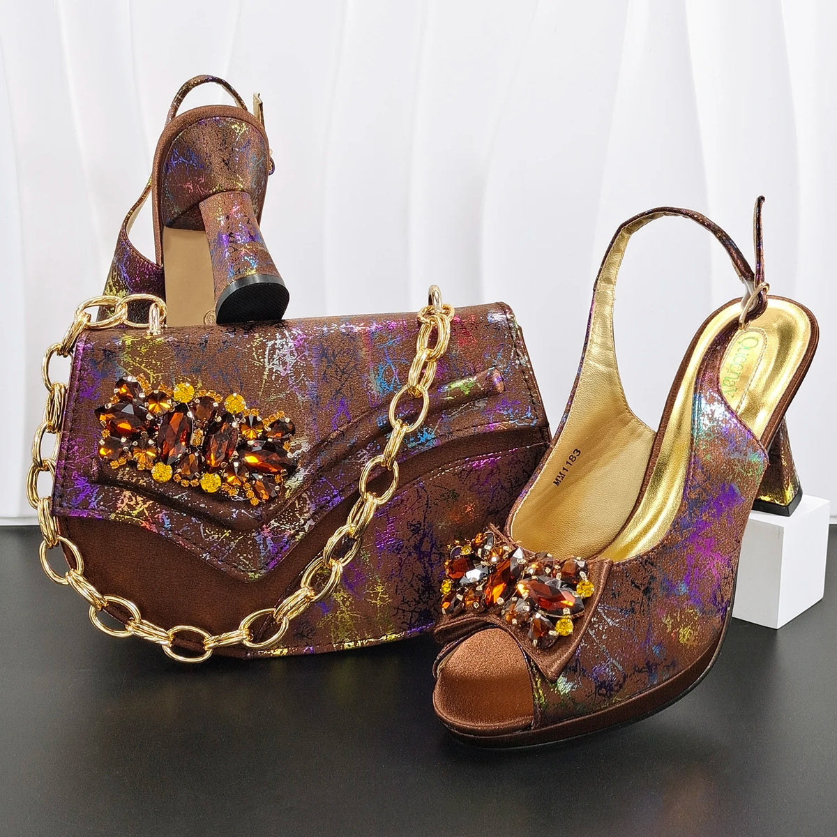 Doershow Lastest Italian Design Fashion Style Ladies Shoes with Matching Bag Set 2026 Nigerian Shoes and Bag Set!HG1-1
