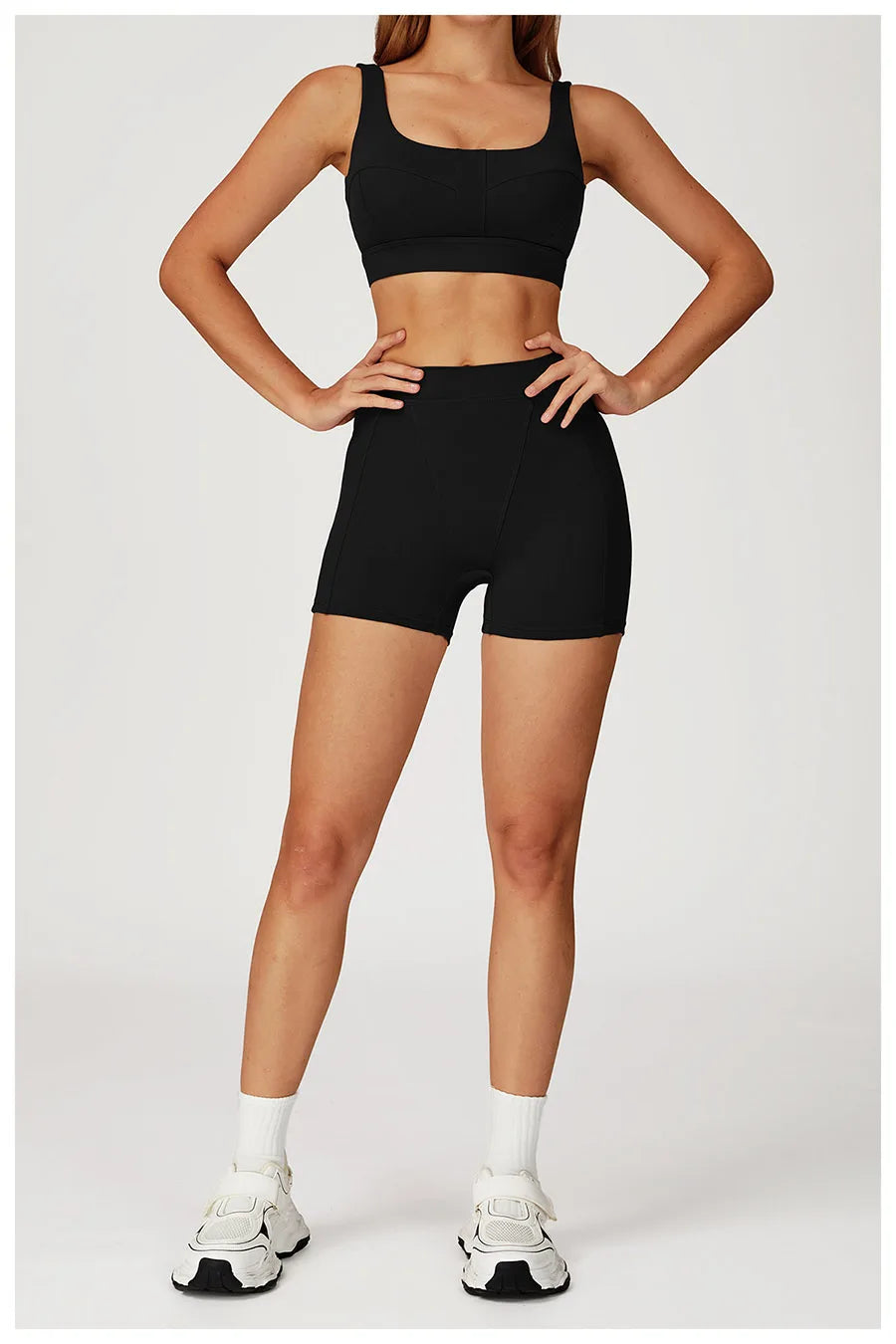 New Yoga Set 2Pcs Women No Logo Tank Tops High Waist Seamless Shorts Workout Outfit Fitness Gym Clothes Workout High quality