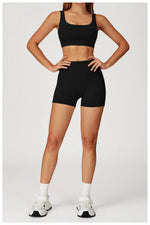New Yoga Set 2Pcs Women No Logo Tank Tops High Waist Seamless Shorts Workout Outfit Fitness Gym Clothes Workout High quality