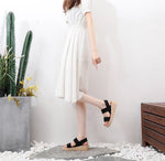 Big Size Minimalist Slingback Wedge Sandals For Women Outdoor Summer Platform Shoes Light Weight Soft EVA Female Leisure Sandals