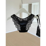 Minimizer Bra Set for Large Bust with U-Back | French Lace Deep V Push Up Anti-Sagging | Women's Sexy Summer Underwear MOYISU AB