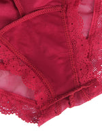 Women's Hollow Out Sexy Panties Low Waist Lingerie Knicker 5XL Plus Size Female Briefs Thongs Red Cotton Tanga Strappy Underwear