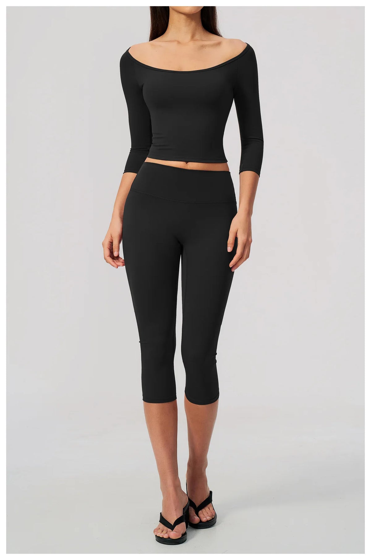 Fashion Mid Sleeve T-shirt Yoga Suits Tight Fitting Slim Sports Tops High Waist Peach Hip Mid Pants Gym Running Fitness Outfits