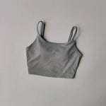 Women's yoga sports bra, small camisole vest integrated fixed gathering sports and fitness bra